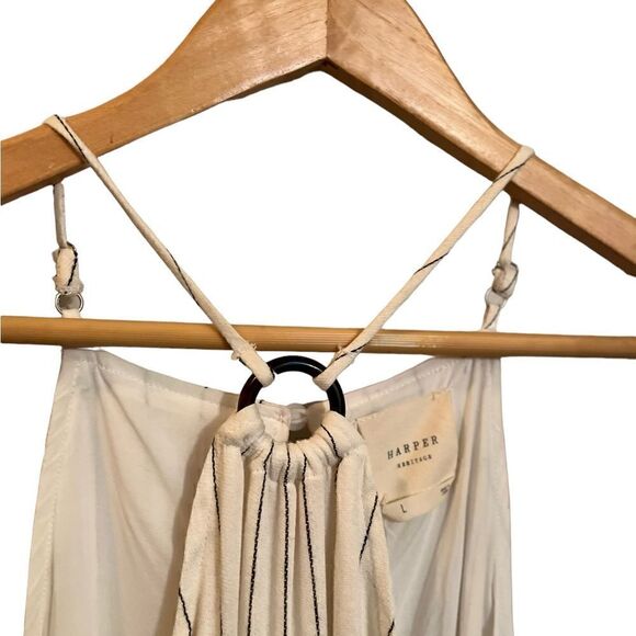 NWT Harper Heritage Dress Ivory Linen Blend Size Large - Picture 2 of 4
